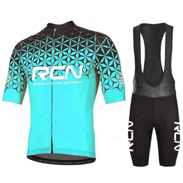 Nuevo 2023 Pro Rcn bicicleta equipo Maillot de manga corta Ciclismo hombres Ciclismo Jersey Kits verano transpirable bicicleta conjuntos de ropa