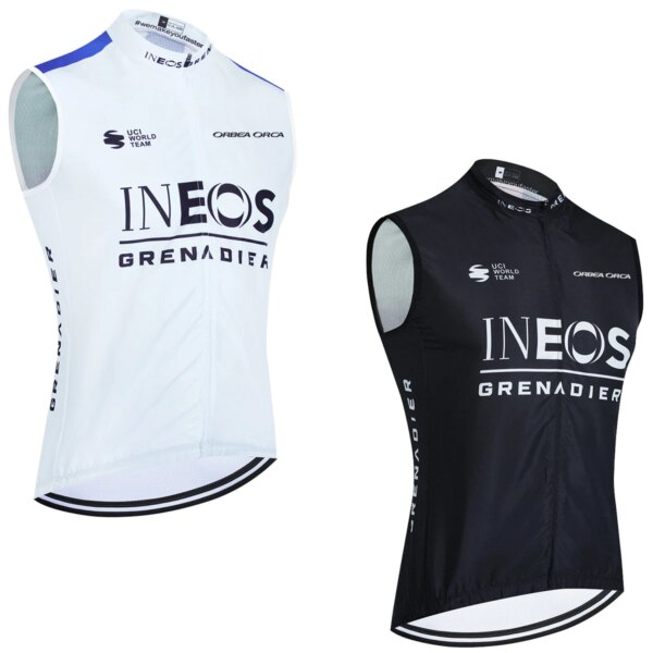 Nuevo 2024 INEOS cortavientos de Ciclismo equipo de los Emiratos Árabes Unidos Ciclismo Jersey hombres bicicleta chaleco Maillot Ropa Ciclismo sin mangas camiseta de bicicleta