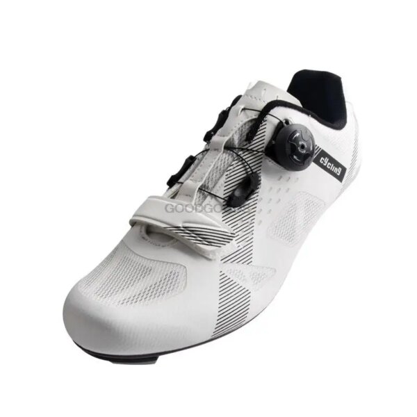 ¡Nueva llegada!  TIEBAO zapatos de ciclismo con suela de carbono, zapatos de carreras para bicicleta de carretera, zapatillas de deporte transpirables con cuerpo sin costuras en la parte superior de malla