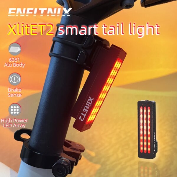 Luz trasera de freno inteligente para bicicleta nueva, luz LED con detección de freno para automóvil, resistente al agua IPX6, lámpara trasera de advertencia