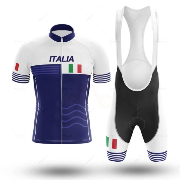 Nuevo Conjunto de Jersey de ciclismo transpirable Anti-UV de verano para equipo italiano, camisetas deportivas transpirables para bicicleta de montaña, ropa de ciclismo para hombre, Maillot