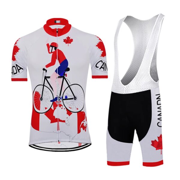 Nuevo Canadá clásico 2019 equipo profesional Ciclismo Jersey conjunto Ropa Ciclismo MTB Ciclismo Ropa bicicleta Jersey Maillot Ciclismo