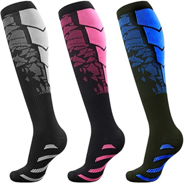 Nuevos calcetines de compresión para hombre y mujer, calcetines cómodos para ciclismo, deportes al aire libre, baloncesto, correr, fútbol, ​​calcetines para senderismo y escalada