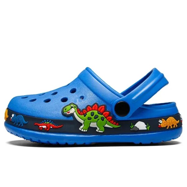 Nuevos niños unicornio dinosaurio calzado para jardín playa Sandalias planas zapatillas sandalias para niños zapatillas antideslizantes zapatos de verano con agujeros