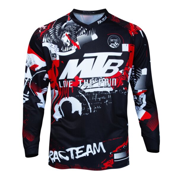 Nueva camiseta de motocicleta para hombre, camiseta para bicicleta de montaña MTB, chaqueta de descenso de Enduro DH cross-country, sudadera transpirable de secado rápido