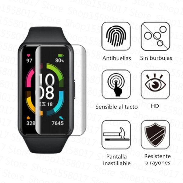 Nuevas películas protectoras de pantalla para Huawei Honor Band 6, Protector de pantalla completa, película suave de hidrogel transparente para accesorios Huawei Band 6