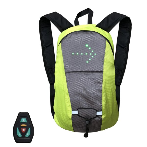 Nuevo chaleco inalámbrico para ciclismo, luz LED de intermitente, mochila para ciclismo de montaña, bolsa para bicicleta de montaña, chaleco para patinete eléctrico de advertencia reflectante de seguridad