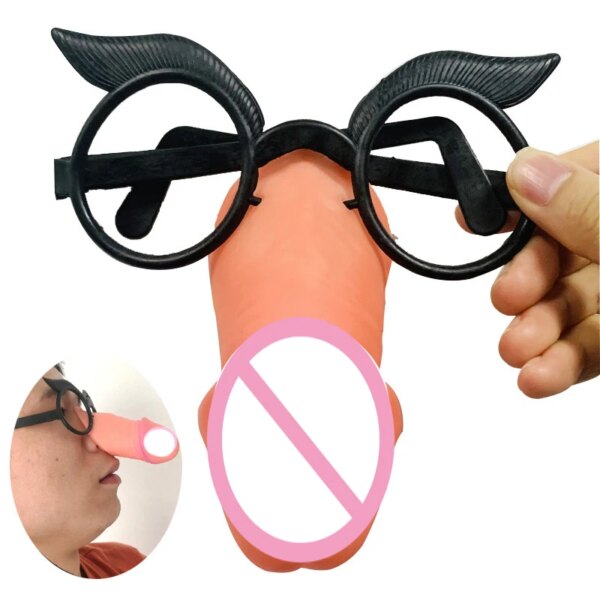 Newunny, suministros para despedida de soltero de nariz larga, máscara de gafas Willy, decoración para despedida de soltera, marco de gafas de pene de plástico