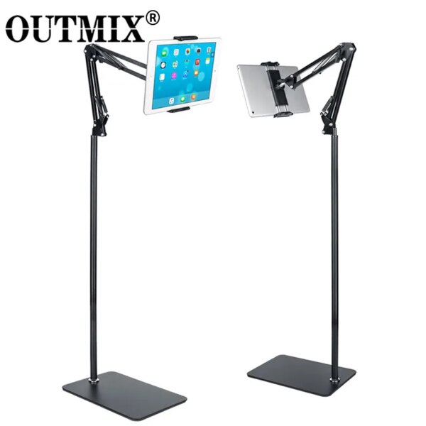 OUTMIX-Soporte plegable para teléfono y tableta, brazo elevable de 175cm, soporte para iPhone de 4-11 pulgadas, IPad Pro11 10,2, soporte para tumbona