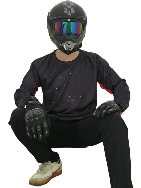 Camiseta deportiva de manga larga para ciclismo todoterreno para hombre, camiseta deportiva para montar en Motocross, ropa deportiva
