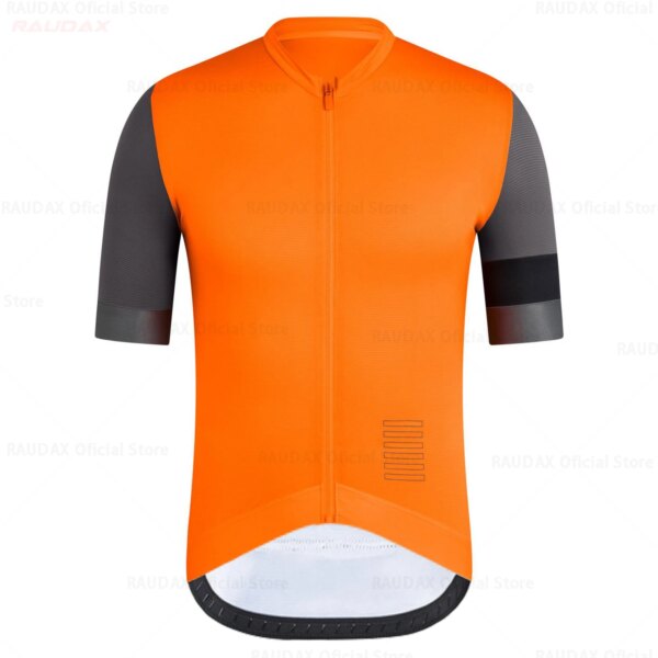 Camisetas de Ciclismo naranja para hombre, Jersey de manga corta para equipo de verano, Maillot transpirable, Ropa de Ciclismo de carretera, camisetas de Ciclismo