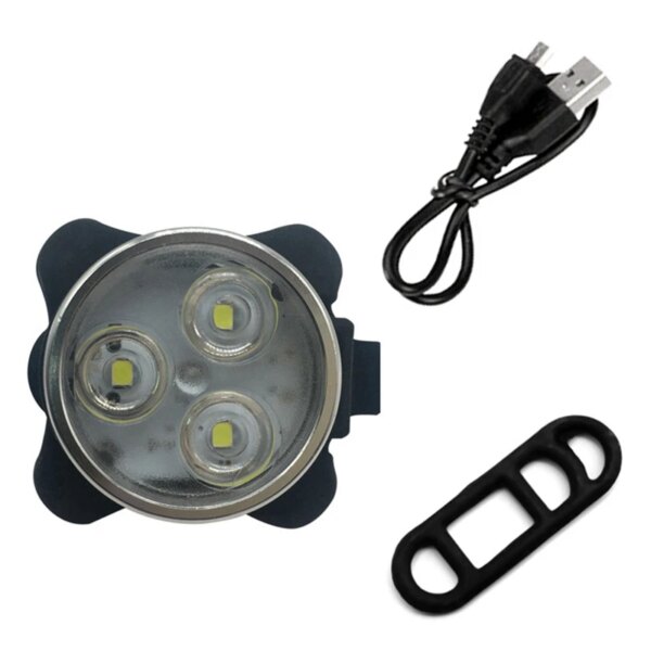 Luz delantera de la bicicleta MTB al aire libre LED de silicona nuevos accesorios de carga USB COB juego de luces traseras de advertencia