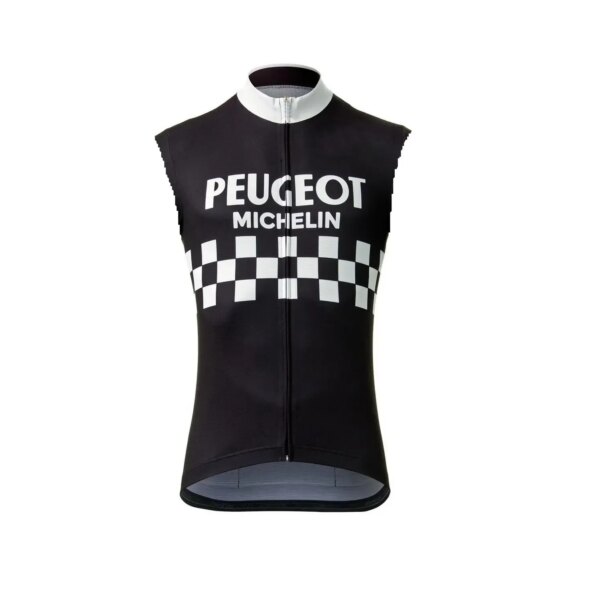 PEUGEOTful 2 colores Retro clásico chaleco de Ciclismo a prueba de viento sin mangas MTB Ropa Ciclismo maillot chaleco