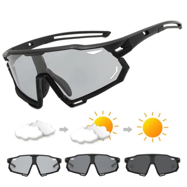 Gafas deportivas fotocromáticas para hombre y mujer, gafas para bicicleta de montaña, ciclismo de montaña, UV400, gafas de sol para bicicleta de carretera