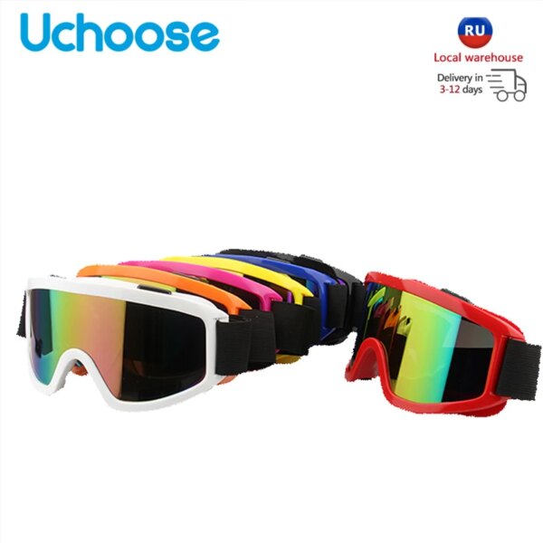 Gafas protectoras para casco de motocicleta, gafas para deportes al aire libre a prueba de viento y polvo, gafas para esquiar y Snowboard, Control de disturbios para Motocross