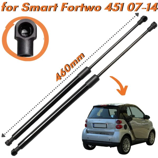 Cantidad (2) puntales de maletero para Smart Fortwo 451 Coupe 2007-2014 A4519880004 soporte de elevación de amortiguador de resorte de Gas para portón trasero