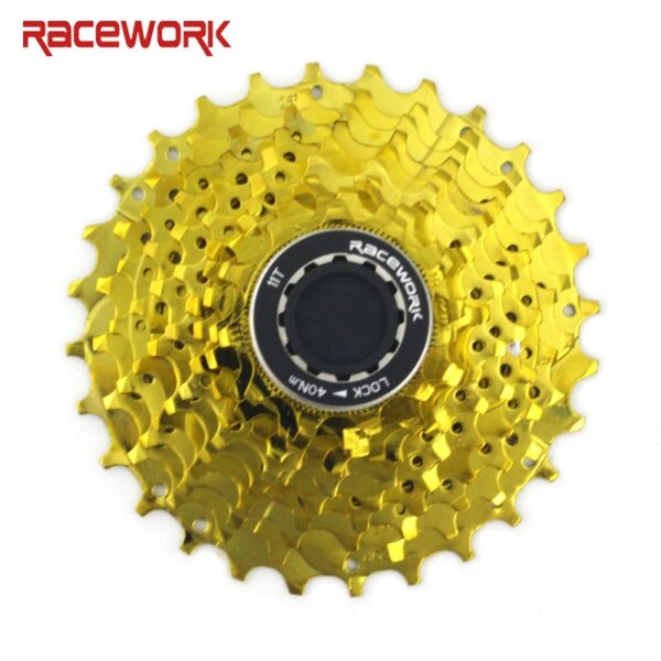 RACEWORK-Cassette de 11 velocidades para bicicleta de carretera, piñón dorado de 11-28T, engranaje de Cassette, volante para bicicleta de carretera BMX SRAM