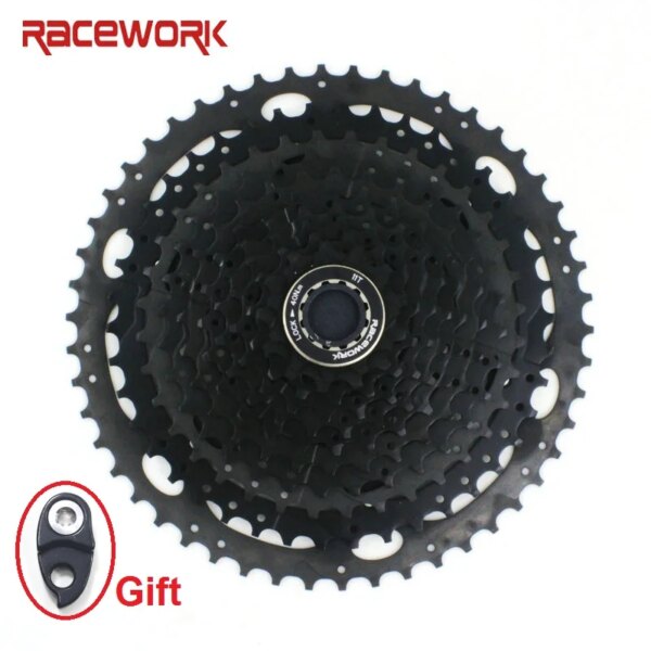 RACEWORK Cassette de 11 velocidades 11-50/52T bicicleta de montaña gran proporción MTB bicicleta rueda libre piñón de Cassette negro para SHIMANO/SRAM