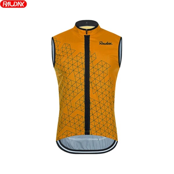 RAUDAX Chaqueta de ciclismo para hombre, resistente al viento, sin mangas, camiseta sin mangas, chaqueta de ciclismo impermeable, chaqueta impermeable para hombre