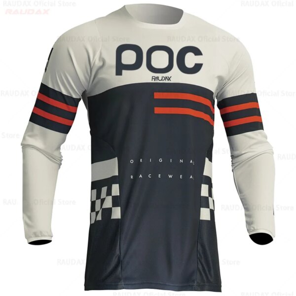 RAUDAX POC 2023 hombres ciclismo camiseta de Motocross Downhil bicicleta de montaña DH camisa MX Ropa de motocicleta Ropa para niños MTB camisetas