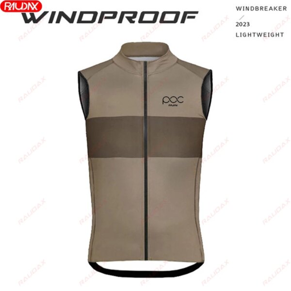 RAUDAX POC-Chaleco de bicicleta para hombre, chaleco para bicicleta de montaña, chaleco a prueba de viento para bicicleta de carretera, chaqueta de ciclismo ligera y transpirable sin mangas