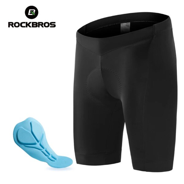 ROCKBROS-pantalones cortos deportivos acolchados para hombre, pantalones cortos para ciclismo, transpirables, a prueba de golpes, cómodos, reflectantes, ajustados