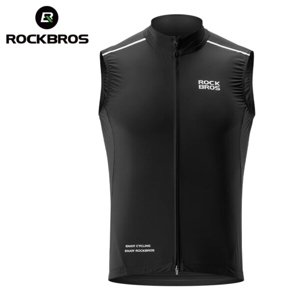 ROCKBROS Chaleco de ciclismo a prueba de viento cortavientos de verano para hombre chaleco de bicicleta Maillot ligero transpirable MTB ropa de carreras de carretera