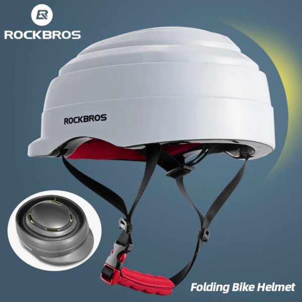 ROCKBROS nuevo casco plegable ciclismo Mtb transpirable casco de bicicleta de carretera portátil 360g ultraligero PC + EPS carcasa dura seguridad 4 colores