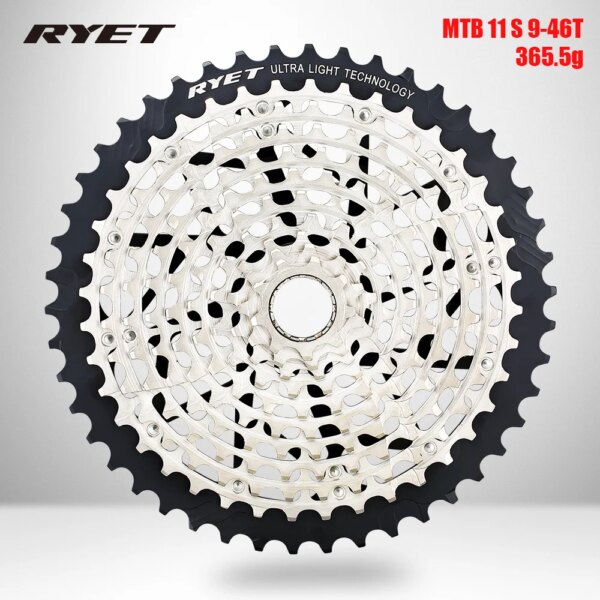 RYET 2022 Cassette para bicicleta de montaña, accesorios para bicicleta de velocidad 11/12, volante de inercia 9-46T XD 11S 12S Ultimate Piñón K7 11V, ruedas libres para bicicleta de montaña