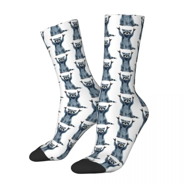 Mapache Procyon Lotor Animal clásico hombres mujeres calcetines ciclismo novedad Primavera Verano Otoño Invierno medias regalo