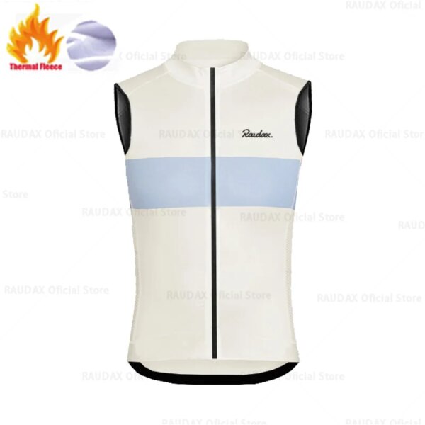 Raudax-Chaleco térmico de lana para Ciclismo, chaquetas de Ciclismo sin mangas, Ropa cálida para bicicleta de montaña, chaleco de carreras, Ropa de Ciclismo