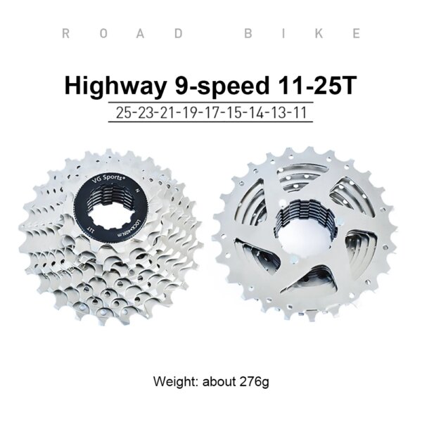 Bicicleta de carretera 8 9 10 11 velocidades Velocidade 11-25T/28T/32T/36T40T/42T Cassette de bicicleta rueda libre MTB piñón para SHIMANO/SRAM