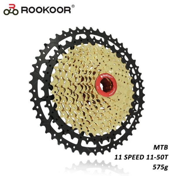 Rookoor nueva bicicleta de montaña 11 velocidades Cassette Velocidade MTB piezas de bicicleta piñón 11-50T oro ultraligero 575g