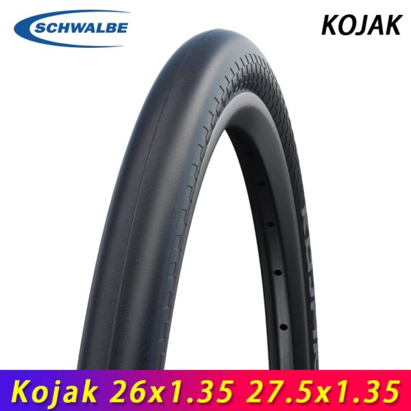 SCHWALBE KOJAK 26x1,35 27,5x1,35 negro con cable, neumático de bicicleta resbaladizo, nivel 4, RaceGuard para piezas de ciclismo de carretera MTB