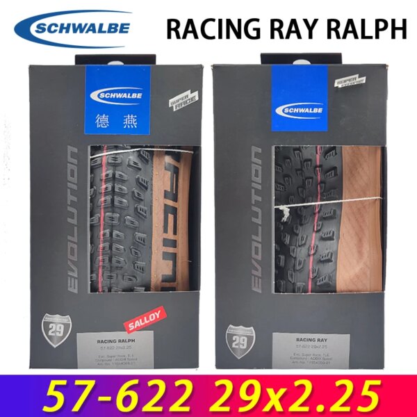 SCHWALBE Original Racing Ralph Ray 29x2,25 neumático plegable sin cámara marrón para bicicleta MTB todoterreno XC grava piezas de bicicleta de descenso