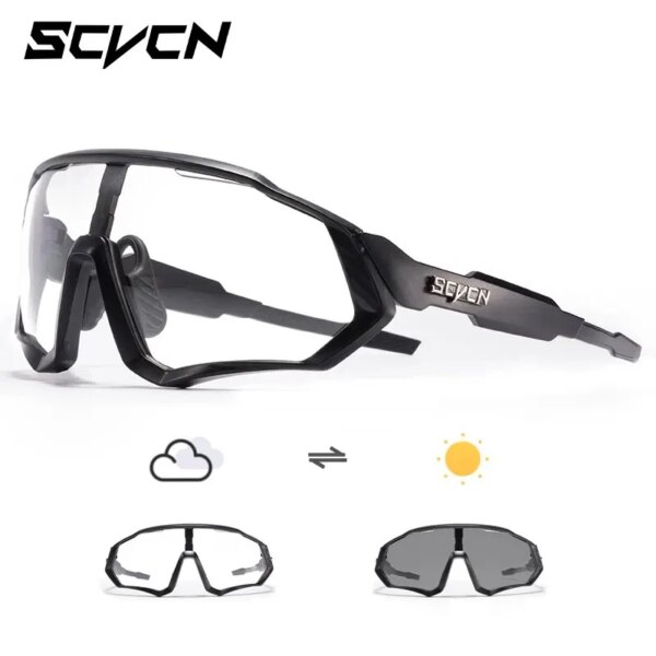 SCVCN Gafas de ciclismo fotocromáticas gafas de sol deportivas hombres MTB montaña bicicleta de carretera gafas de protección gafas de bicicleta