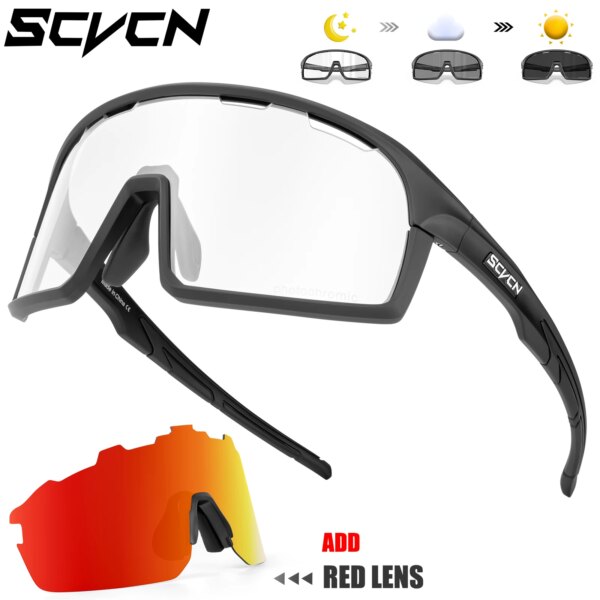 SCVCN gafas de sol fotocromáticas para senderismo al aire libre, gafas deportivas para ciclismo de montaña, gafas para bicicleta, gafas para hombres y mujeres, gafas para ciclismo