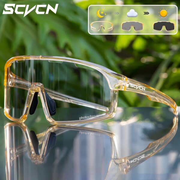 SCVCN gafas de sol fotocromáticas para exteriores, gafas de ciclismo para hombre y bicicleta de montaña UV400, gafas deportivas para mujer, gafas de béisbol para senderismo