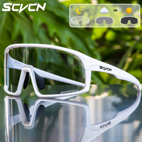 SCVCN fotocromático UV400 gafas de ciclismo de carretera para mujeres al aire libre hombres MTB gafas de sol deportivas para conducir bicicleta gafas de senderismo caliente