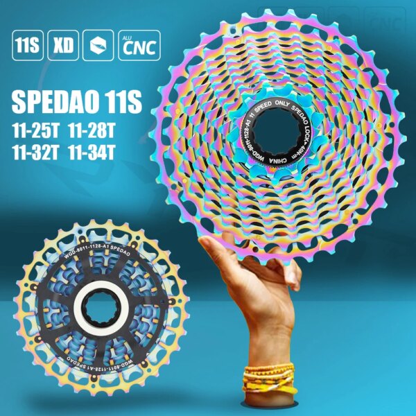 SPEDAO Ultimate 11 Velocidad 11-28T ULT 11-25T 32T 34T Cassette de rueda libre para bicicleta de carretera piñón duradero DA 9100 Velocidad