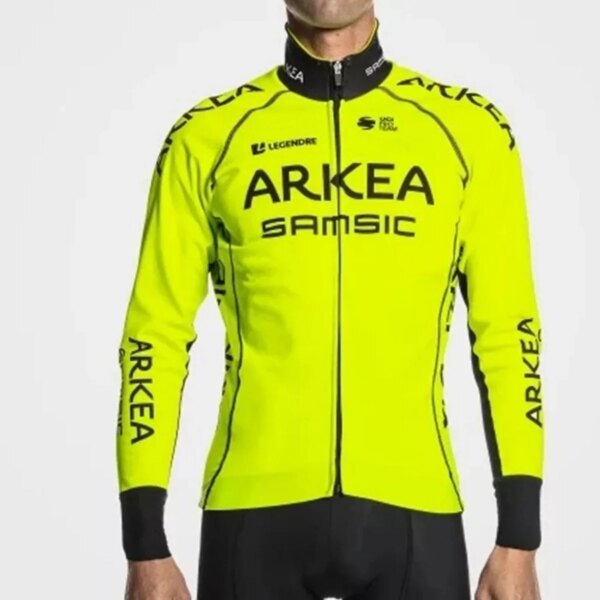 PRIMAVERA VERANO 2022 ARKEA SAMSIC TEAM FLUO SÓLO JERSEY DE CICLISMO DE MANGA LARGA ROPA DE CICLISMO TALLA XS-4XL