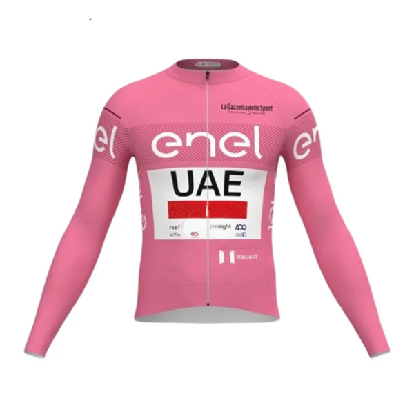 PRIMAVERA VERANO 2024 EQUIPO DE LOS EAU ROSA SÓLO JERSEY DE CICLISMO DE MANGA LARGA ROPA DE CICLISMO TALLA XS-4XL