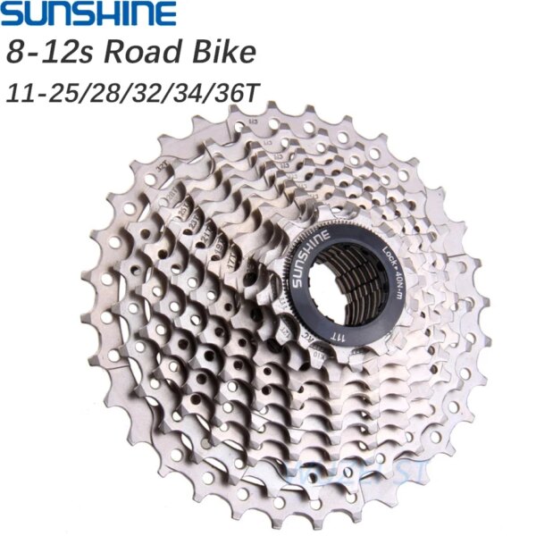 SUNSHINE-piñón libre para volante de bicicleta de carretera, piñón libre para shimano 8s 9s 10s 11s 12s velocidad 11T- 23t 25t 28t 30t 32t 34t 36t