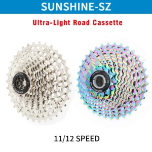 SUNSHINE-Cassette de carretera hueco ultraligero, piñón de bicicleta arcoíris, rueda libre de bicicleta, 11-12 V, 11-28, 32, 34, 36T, HG K7, 11V, 12V