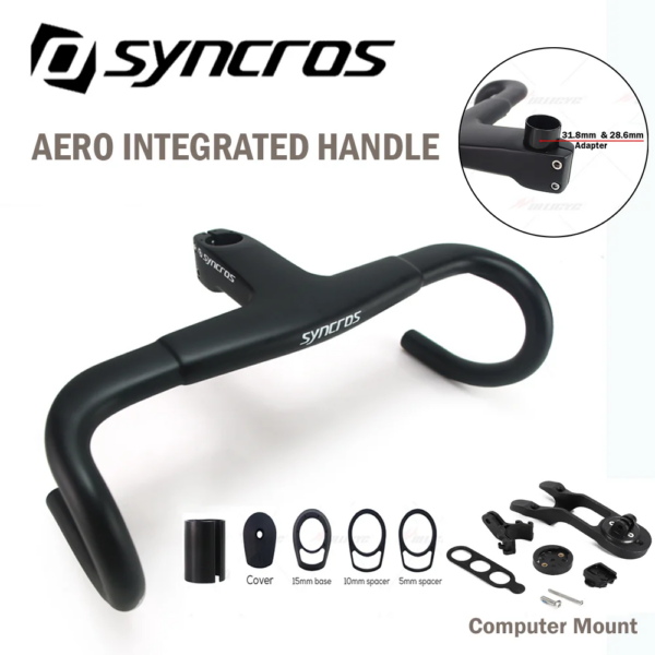 SYNCROS H-ONE 11 Aero barra integrada/vástago manillar tornillos 31,8mm de diámetro y 28,6mm convertidor piezas de bicicleta