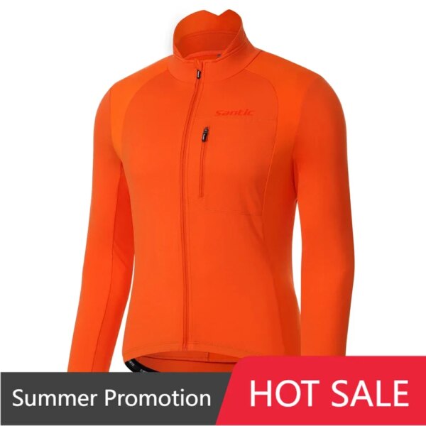 Santic-chaquetas de ciclismo para hombre, abrigo a prueba de viento para ciclismo de montaña, ropa cómoda y transpirable para mantener el calor, KC6104