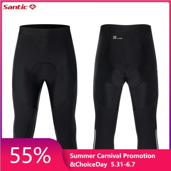 Santic Pantalones cortos de ciclismo para hombre Primavera/Verano Ciclismo Capris Pantalones de ciclismo de carretera Equipo de ciclismo Transpirable Cómodo