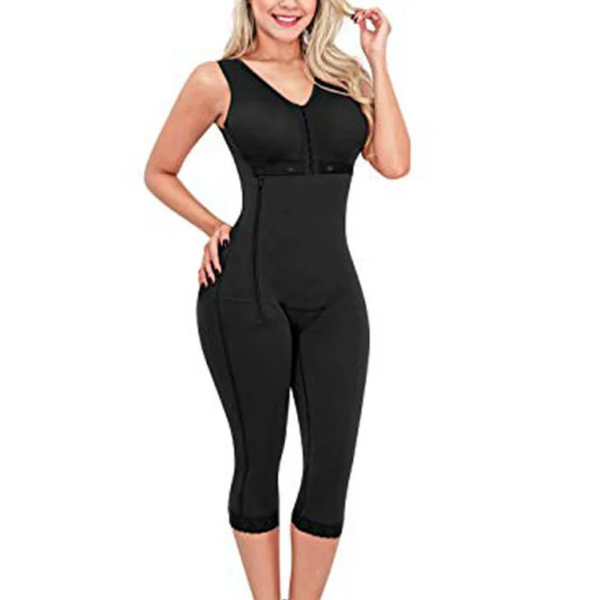 Ropa moldeadora para mujer, prenda modeladora de cuerpo completo con Control de barriga, levantador de glúteos, Body adelgazante para muslos, cremallera lateral, soporte para pecho largo