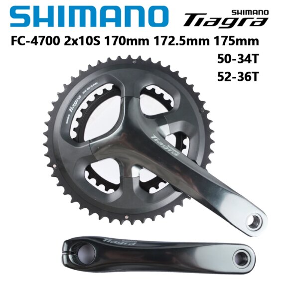 Shimano Tiagra 4700 4703 10 velocidades 165mm/170mm/172,5mm/175mm 50-34T 52-36T 50-39-30T bielas para bicicleta de carretera con BBR60