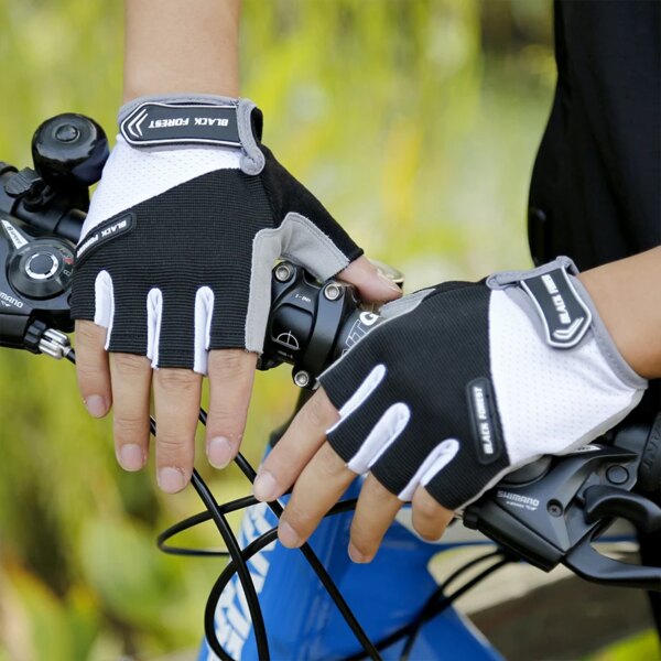Guantes de ciclismo con almohadilla de GEL a prueba de golpes, medio dedo, resistencia deportiva, para hombre y mujer, para gimnasio, Fitness, MTB